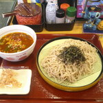 なか卯 - 旨辛牛肉つけそば 特 ＆ 親子丼 大 ＆ 白玉抹茶ラテ