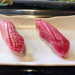 千代田鮨 - 大間の大トロ2貫出し