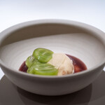 レストラン オオツ - 2025.10 シャインマスカット チーズケーキのアイス 巨峰のジュース