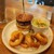 The Burger Stand N’s - 料理写真:ゴルゴンゾーラ+パイン　オニオンリング