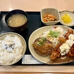 グリーンオアシス - 料理写真:チキン南蛮とハンバーグ定食