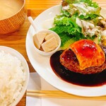 あおみどり - 定食　カレーマヨ味のマカロニがいい味