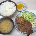 軽食カーム - 手作りのタレ、豚肩ロースの「生姜焼き定食」650円