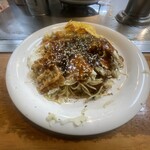 お好み焼き ゆうゆう - 肉玉そば（イカ天トッピング）