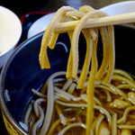 和寒雪割そば - もつそば750円