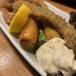 ごはん屋 zuku - イカとアスパラのフライ