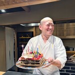 東麻布 天本 - 誕生日ケーキ