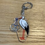 パティスリーヨシノリアサミ - コウノトリのキーホルダー