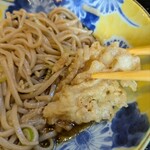 や乃家 - エノキ茸天ぷらと共に