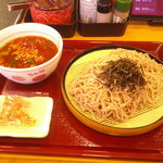 なか卯 - 旨辛牛肉つけそば 特 ＆ 親子丼 大 ＆ 白玉抹茶ラテ
