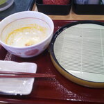 なか卯 - 旨辛牛肉つけそば 特 ＆ 親子丼 大 ＆ 白玉抹茶ラテ