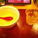 なか卯 - 旨辛牛肉つけそば 特 ＆ 親子丼 大 ＆ 白玉抹茶ラテ