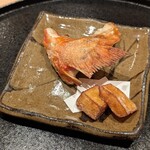 神田錦町 鮨たか晴 - キンキのカマの塩焼き