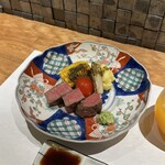北新地 つきしろ - シャトーブリアンと野菜の炭焼き