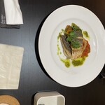 HARAPEKO KITCHEN - サワラのポワレ　アンチョビトマトとエスカルゴバター