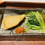 馳走 啐啄一十  - 【写真⑱】塩鰆、法蓮草のお浸し