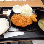 松のや - 料理写真:ロースカツ&カキフライ定食