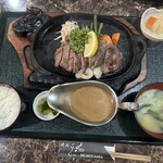 焼肉森山 大川店 - 鉄板ステーキ定食1740円