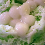 弥次喜多 - 白玉ミルクメロン（白玉のアップ、2014年10月）