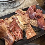 七輪焼肉 安安 - ♪いつもの３種盛り