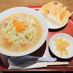餃子とタンメン 天 - タンメン（並）餃子3コ¥1,180+生姜
