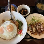キッチン SALA - しょうが焼き目玉丼、ウィンナーフライ
