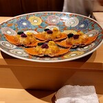 銀座 しのはら - 菊模様の古伊万里のお皿