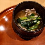 銀座 しのはら - 猪とキノコの鍋