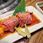 和牛焼肉 はな縁 - 極み和牛月見串