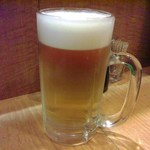 花のれん - 今日の訪問が水曜日だったので、生ビールが半額でした（２５０円）