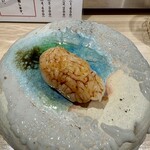 本格江戸前鮨ザギンでシースー - 煮ホタテ。これ絶品！！