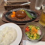 Good Burg - デミハンバーグセットと生ビール