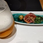 近江牛岡喜 日本橋店 - 楽　先付け　と瓶ビール