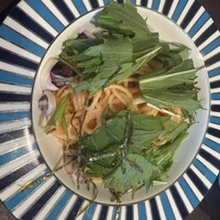 姫路モノリス - 水菜とやりイカの明太子パスタ