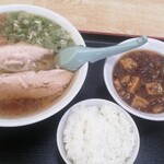 青竹手打ちラーメン  麺屋 貴 - 麻婆豆腐セット