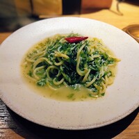 魚工房 としまや - しらすと生海苔のペペロンチーノ