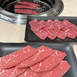 阿寒モルト牛 - カメノコ(右上)シンシン(左下)(各1人前)