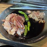 炭焼地鶏 山蔵 - 地鶏（タレ）２人前１３８６円Ｘ２　皮（タレ）７５９円