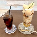 ファヴォリ - アイスティー　梨パフェ