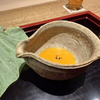 室町 和久傳 - 南瓜の葛豆腐 バターナッツカボチャ擦り流しキハダ