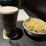 くいもの屋わん - 生ビールとお通し