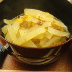 割烹 やました - へしこと大根炊き合わせ