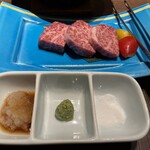 新鉛温泉 結びの宿 愛隣館 - 前沢牛のステーキ