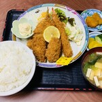 鳥福食堂 - 料理写真:「海鮮ミックス定食」1,000円税込み♫