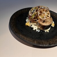 寒鰆のポワレ　焦がしバターソースとチーズのリゾット
