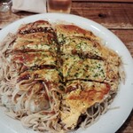 西国街道お好みカフェ あたご屋 - そば肉玉そばW。