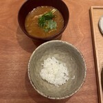 とんかつ乃ぐち - 白ご飯･とん汁