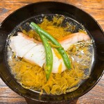 御料理 ふじ田 - こかぶ あかはたの酒蒸し いんげん