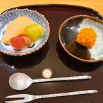 御料理 ふじ田 - 余市の洋梨 シャインマスカット クイーンルージュ
      ETかぼちゃ 南京のきんとん