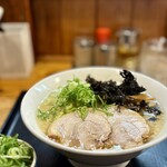 中華蕎麦 春馬 - 朝ラー(塩)800円に九条ねぎトッピング200円